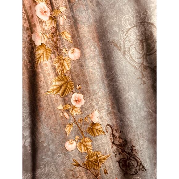 Women's Plus Size Long Sleeve Tunic Blouse Top Green/Blue Floral Top Size 2X - Picture 5 of 8